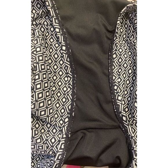 DKNY One Piece Swim Suit Adjustable Straps Sz. M Bra Blue/White - Picture 12 of 13